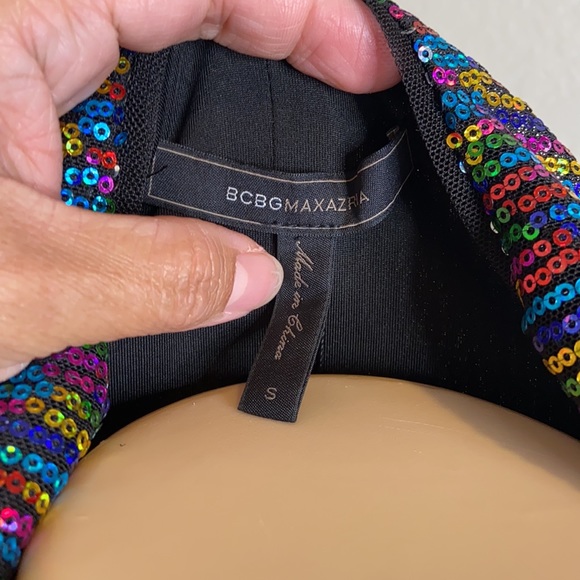 BCBGMAXAZRIA Rainbow Sequin Dress - Picture 7 of 9